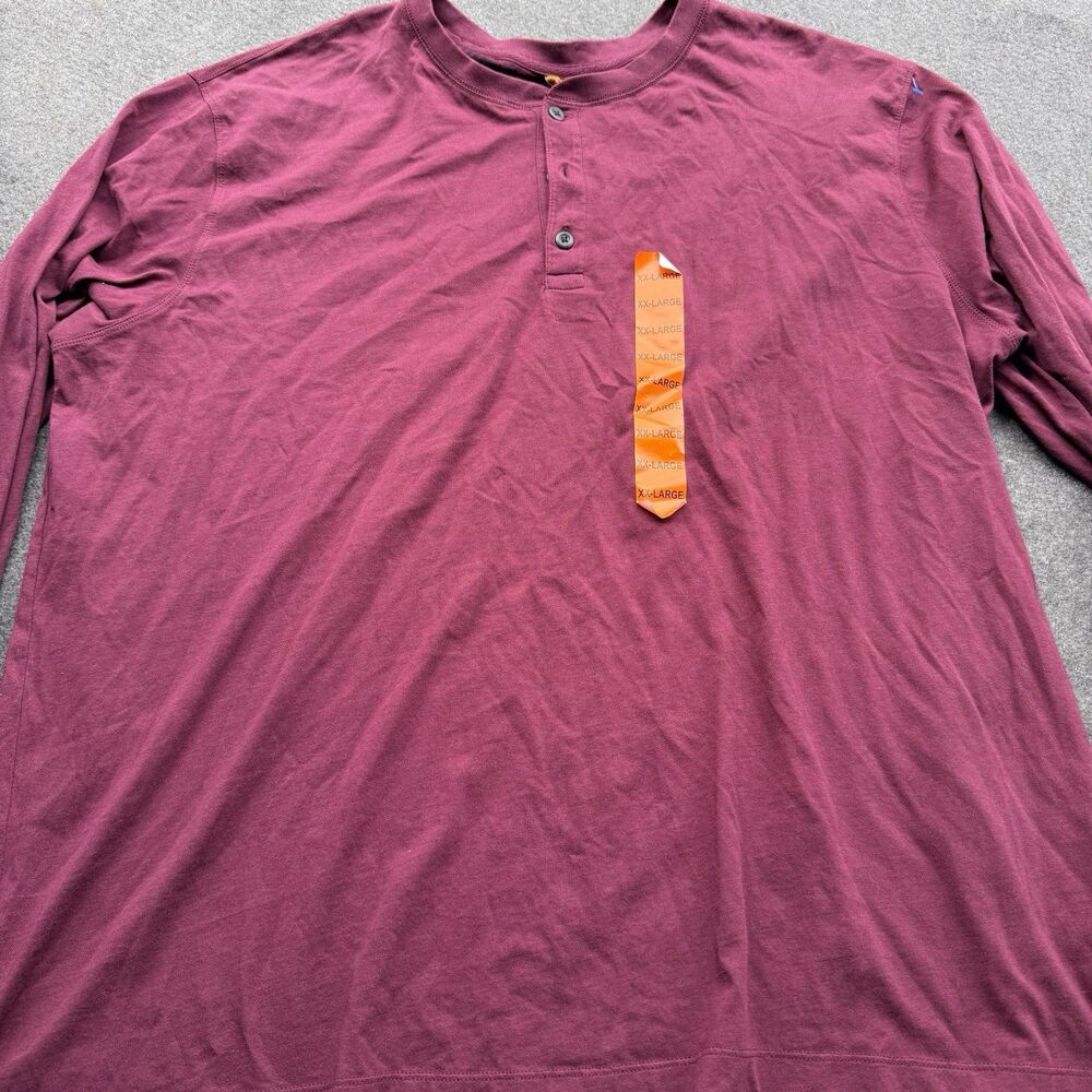 taylor vintage Shirt 2xl Dark Red Long Sleeves New Solid Casual 100% Cotton A12